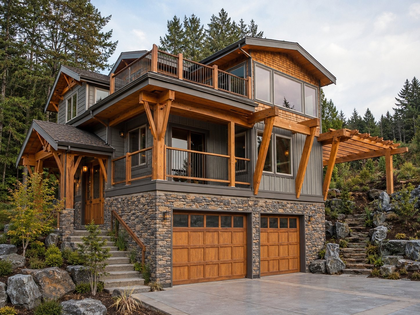 Hillside Timber Frame Home