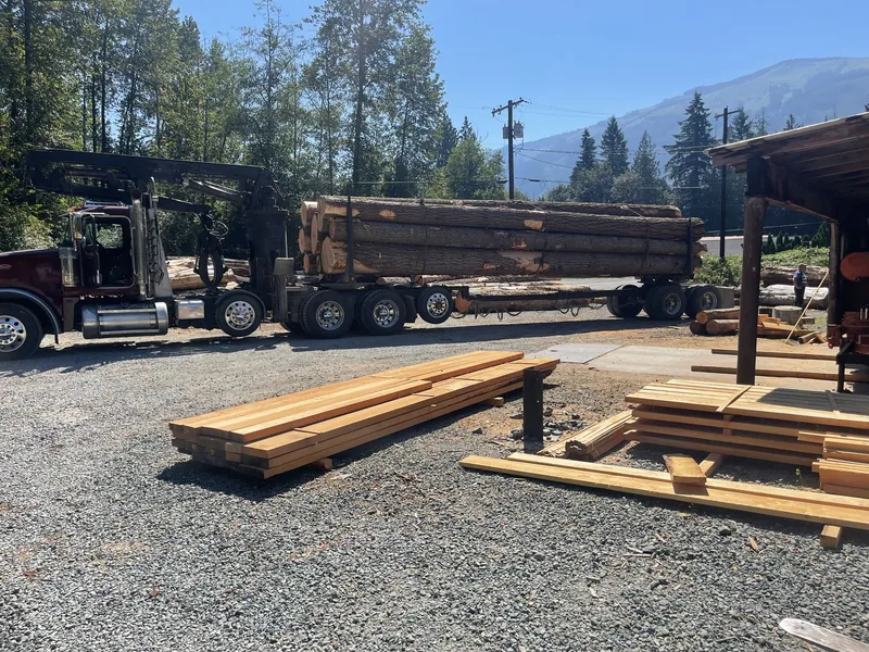 Douglas Fir logs delivered to the Washington Timber Company mill